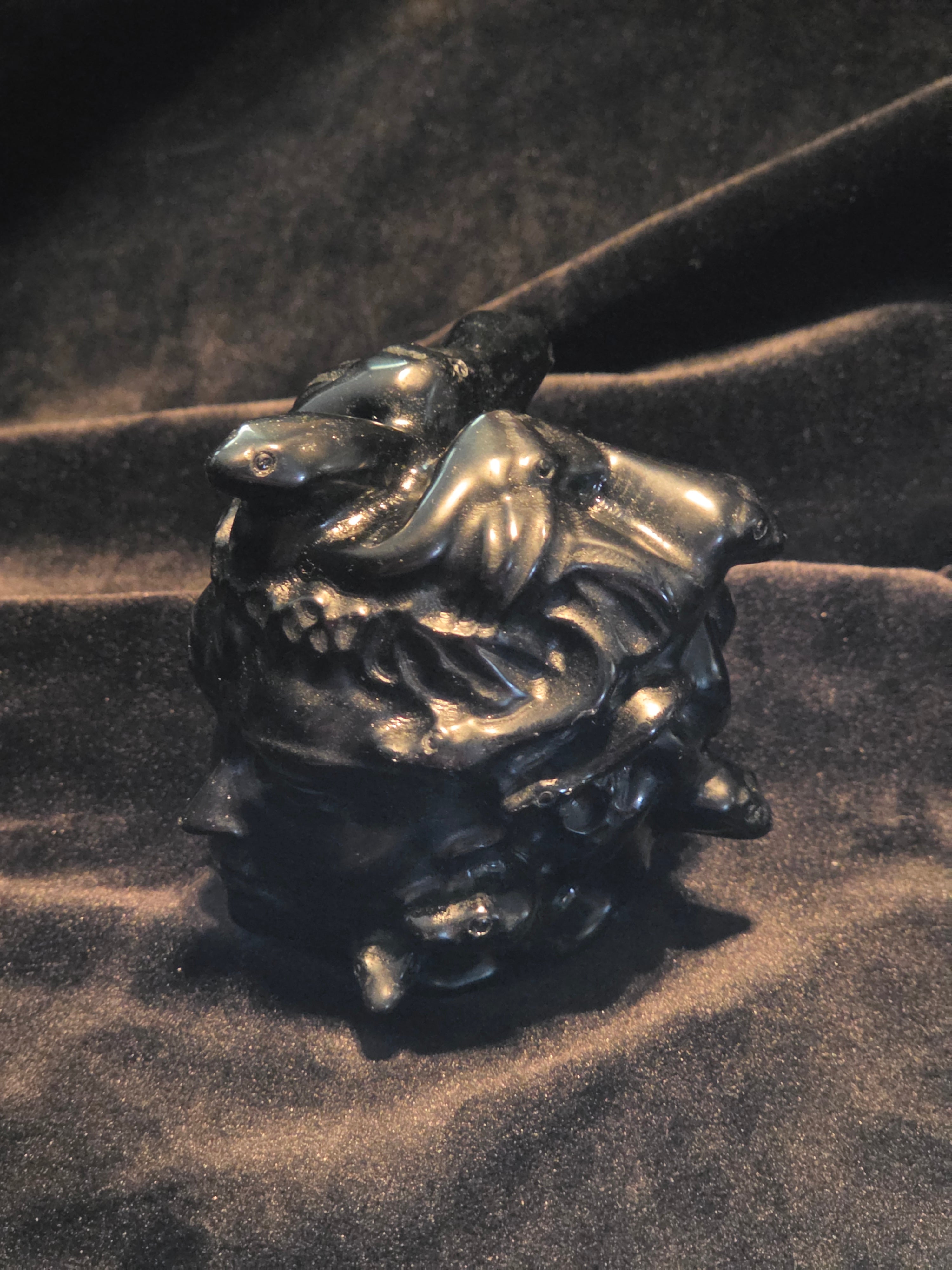 Black Obsidian Medusa Head