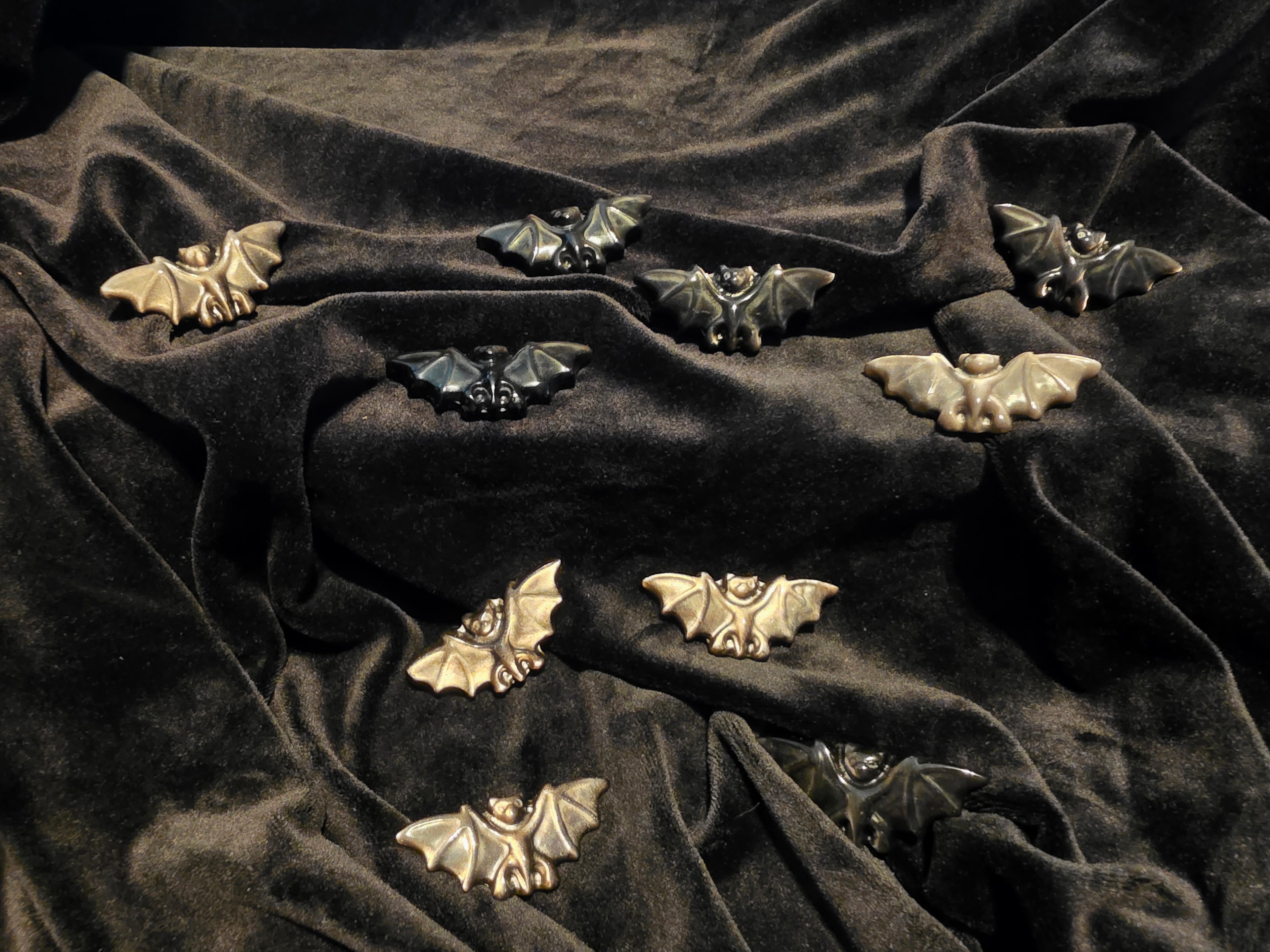 Silver Sheen Obsidian Bats