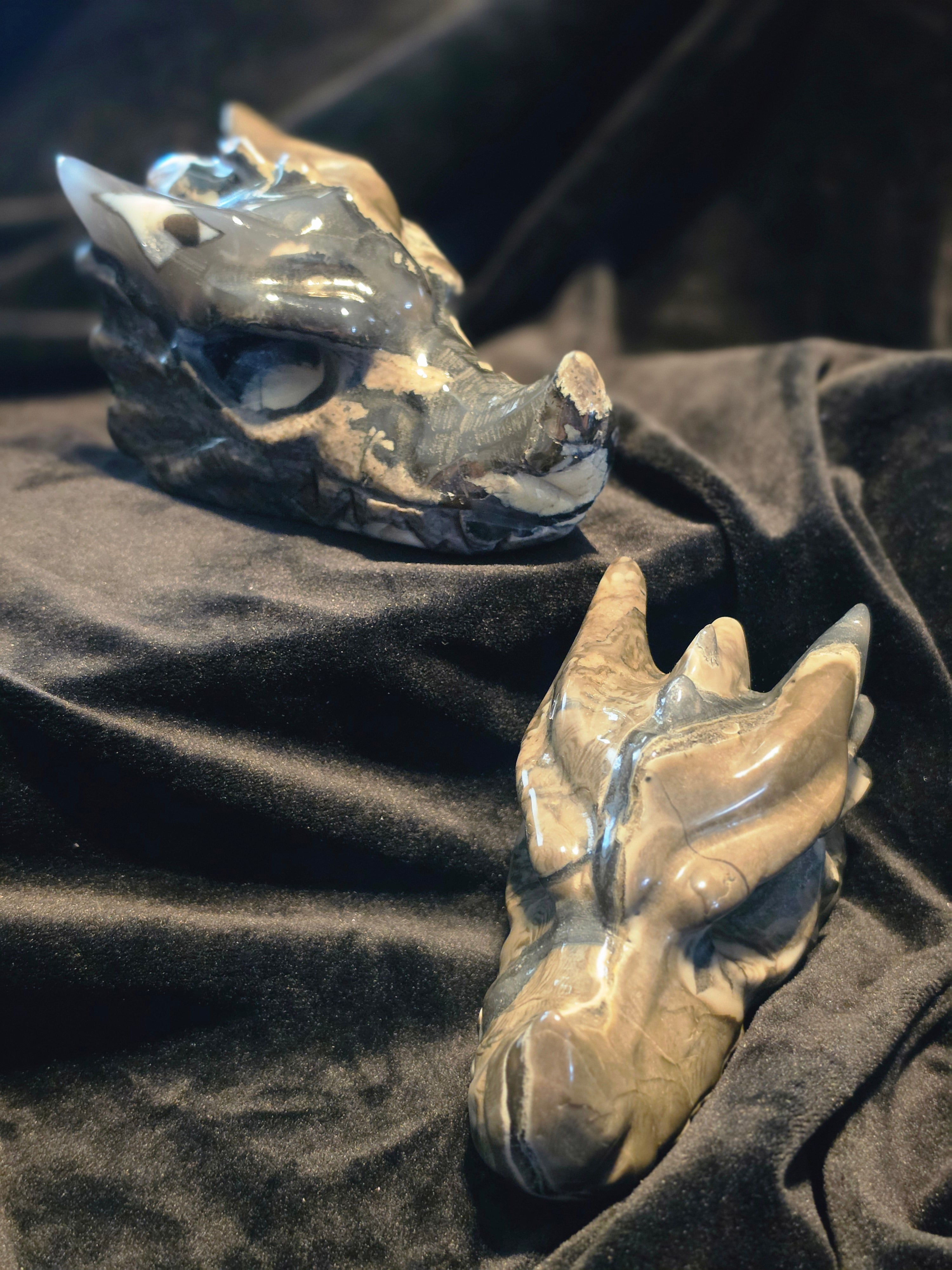 Volcano Agate Dragon Head
